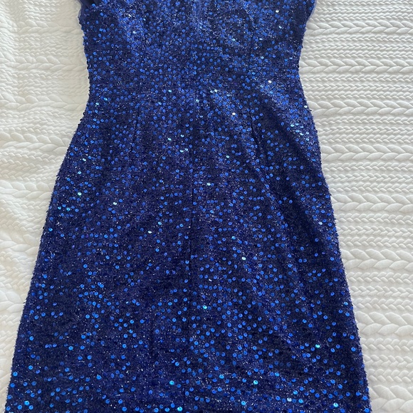EUC SLMY blue sequins dress - Picture 1 of 3